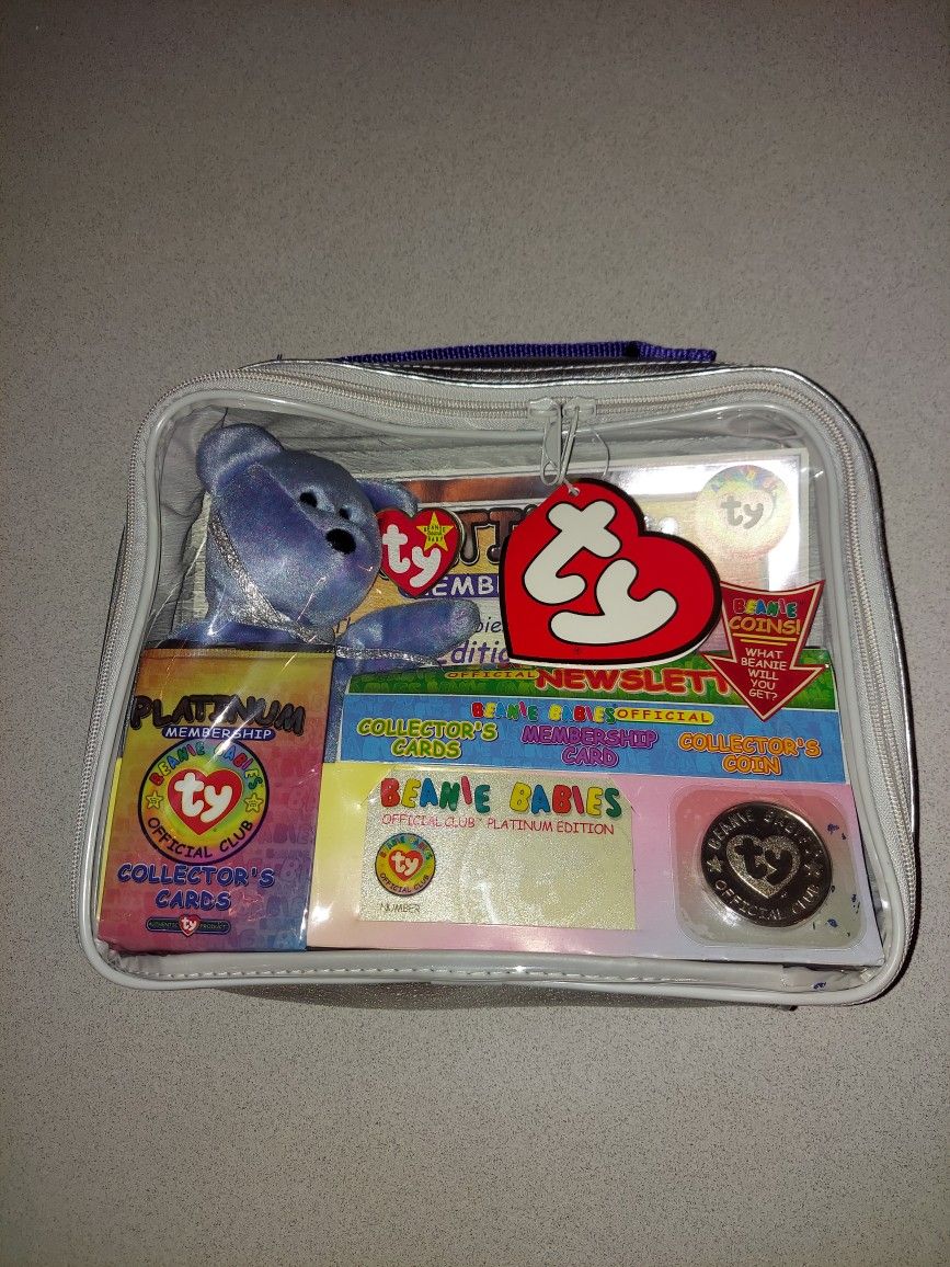 SEALED 1999 TY BEANIE BABIES PLATINUM EDITION 2 MEMBERSHIP OFFICIAL CLUB KIT