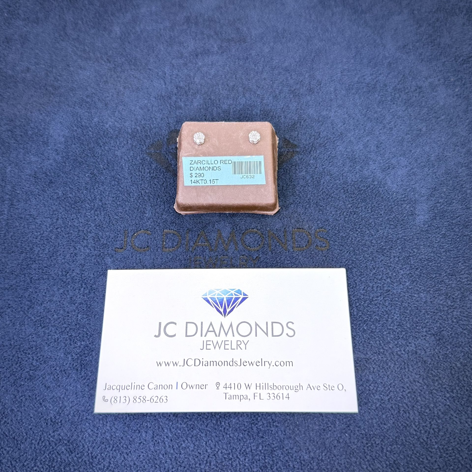 Earrings 10k Gold Diamonds Real Natural 