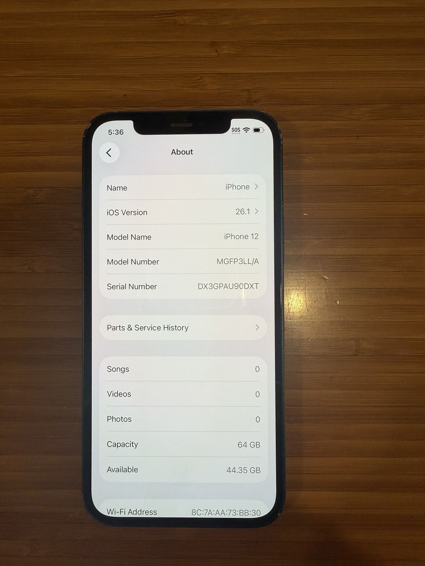 Apple iPhone 12 - Blue 64GB (Unlocked) - Model A2172.