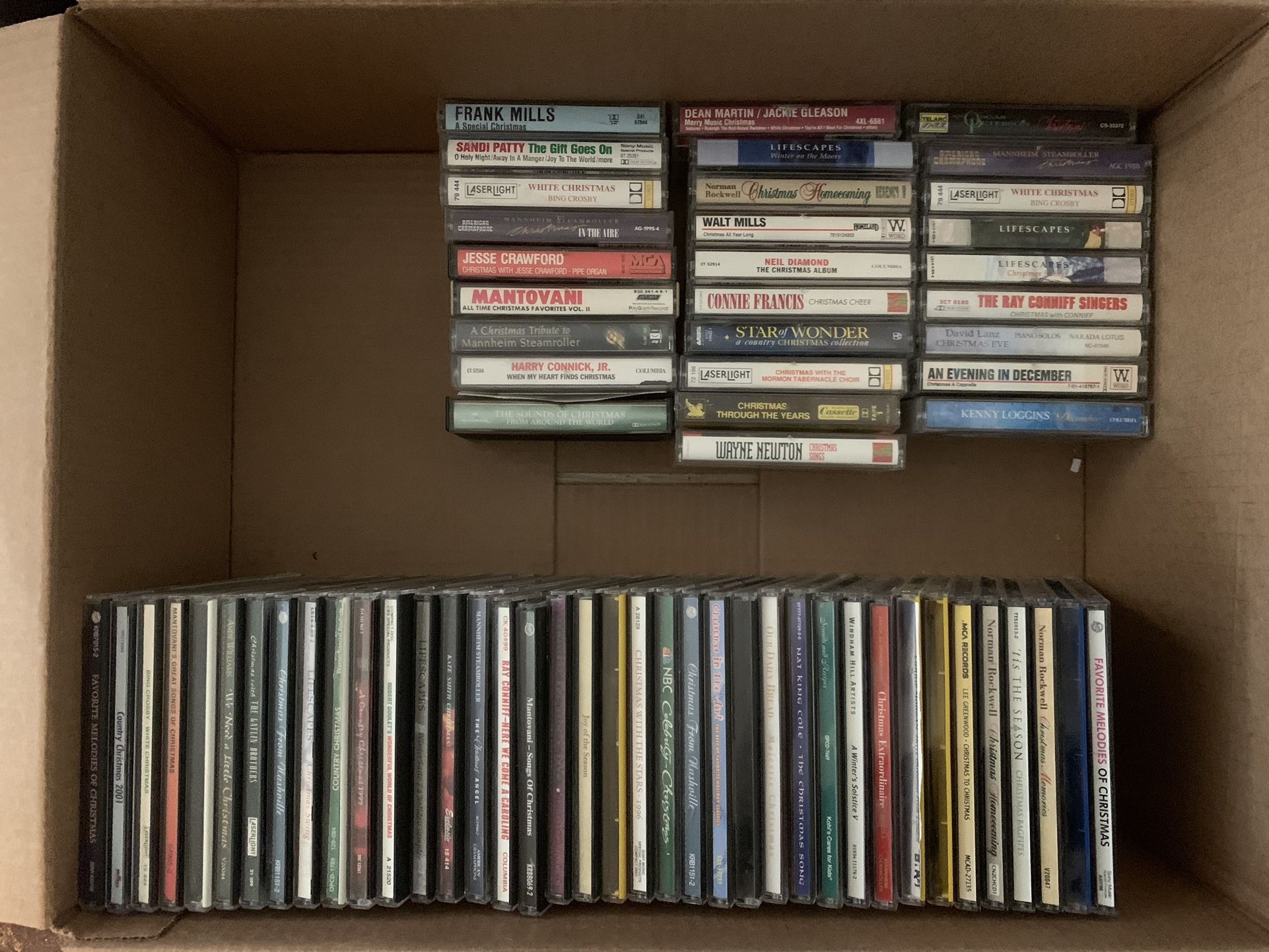 Box Of Christmas CDs And Cassettes (Bundle Deal Only)