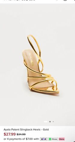 Gold strap shoes