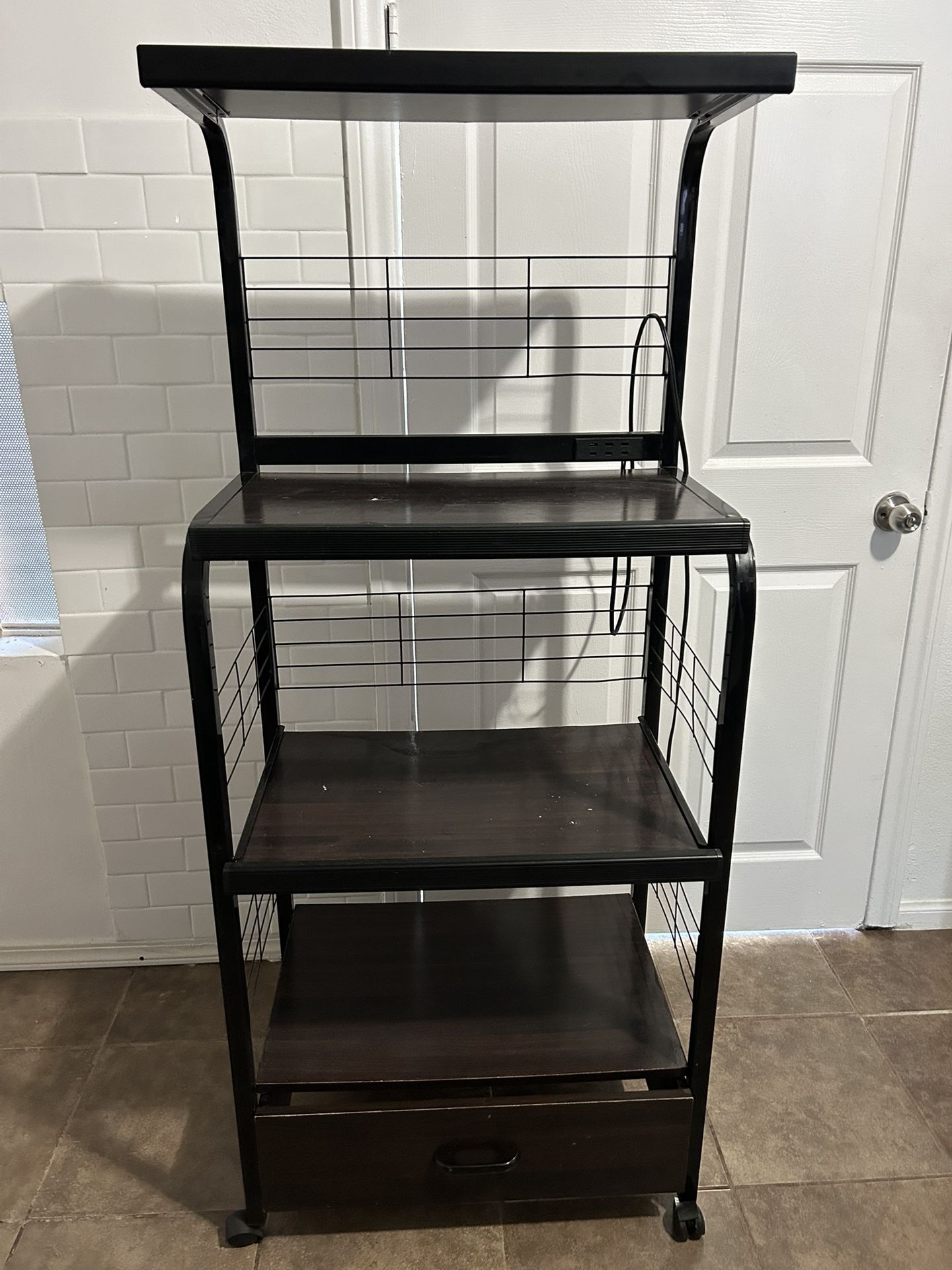 4 Shelves Stand With Wheels