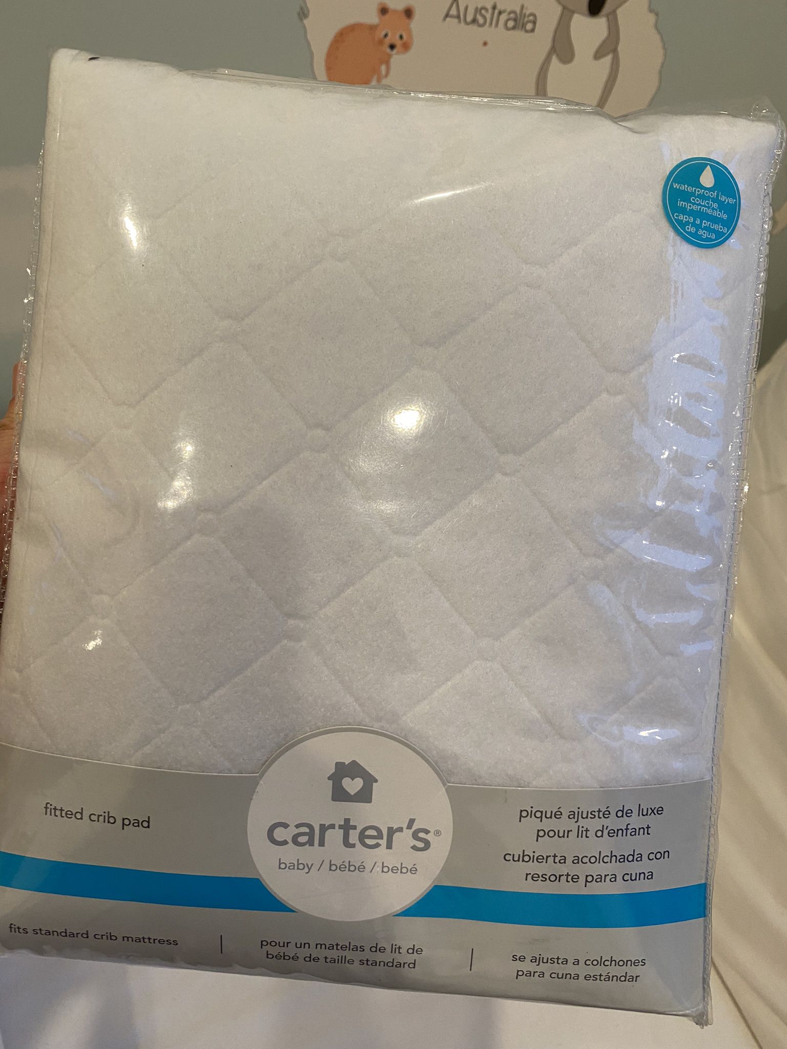 Carter’s Fitted Quilted cotton crib pad - New