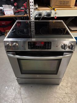 LG slide in stainless steel range