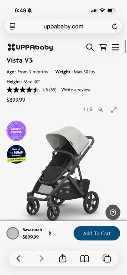 NEW Uppababy Vista V3 Stroller
