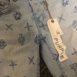 Purple Jeans Light Indigo Blue