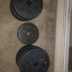 Barbell Plates With Barbell Pole