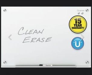 New - 4'x3' Modern Infinity Glass Magnetic Dry Erase Board