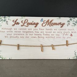 In loving memory Sign For Special Occasions