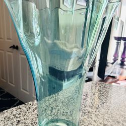 Seafoam Green Art Glass Vase