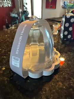 Kirkland's Home Glass Cloche with Wood Base