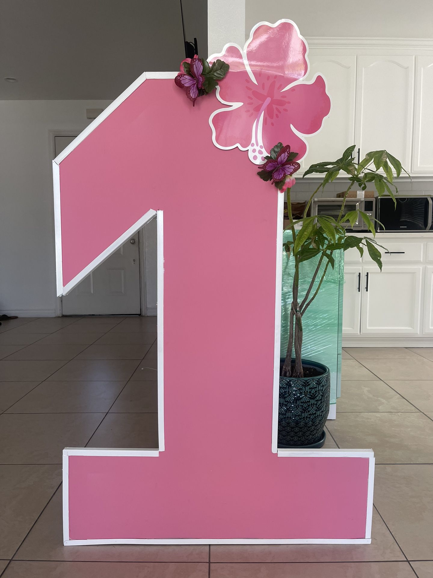 1st BIRTHDAY SIGN  ( 4 ft TALL ) 