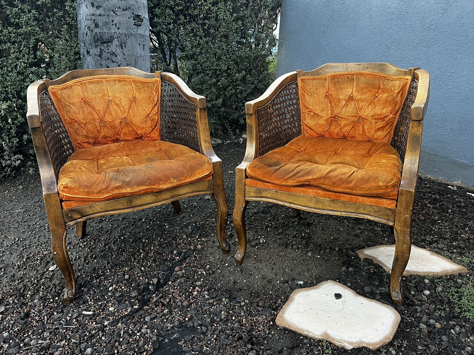 Two Vintage Wooden Chairs