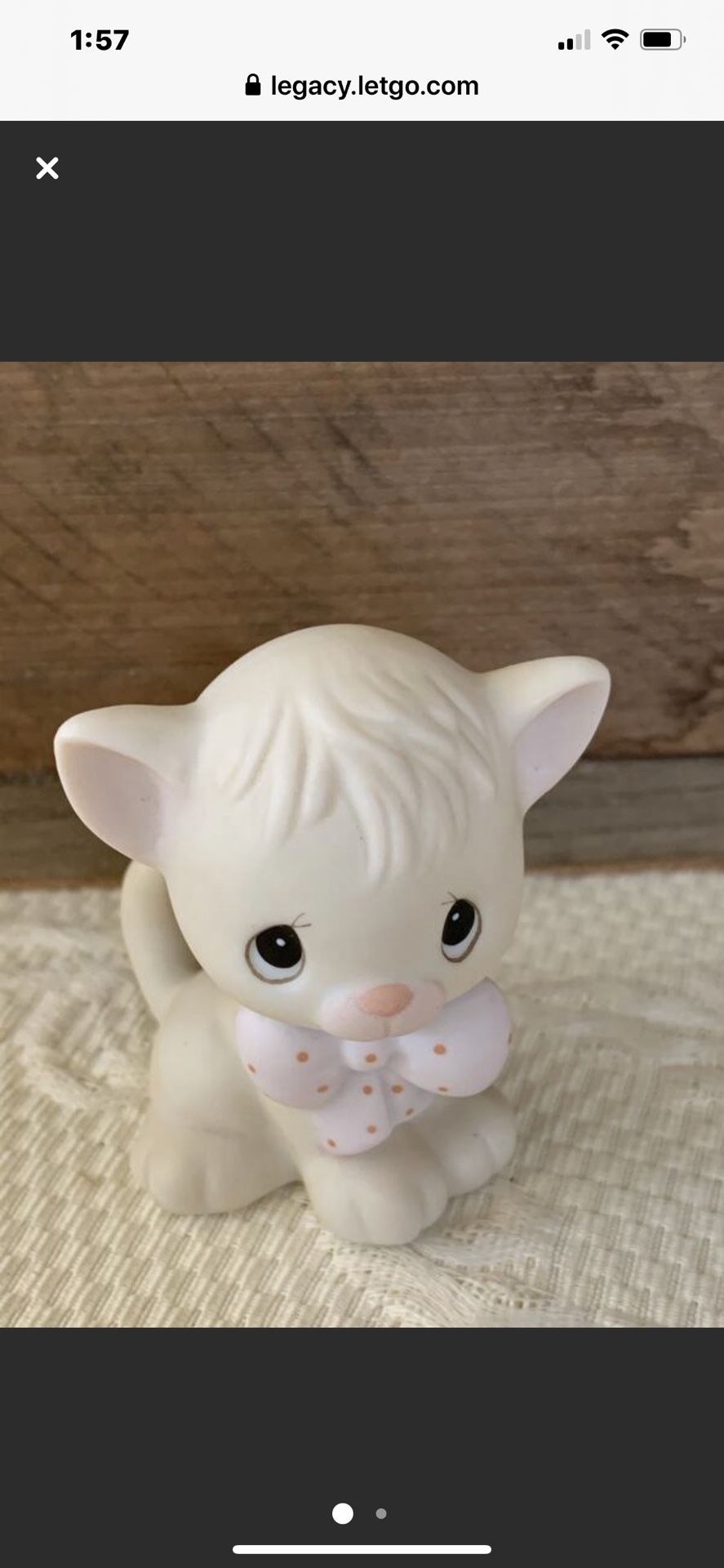 Precious Moment Porcelain 1982 “Kitty” Figurine