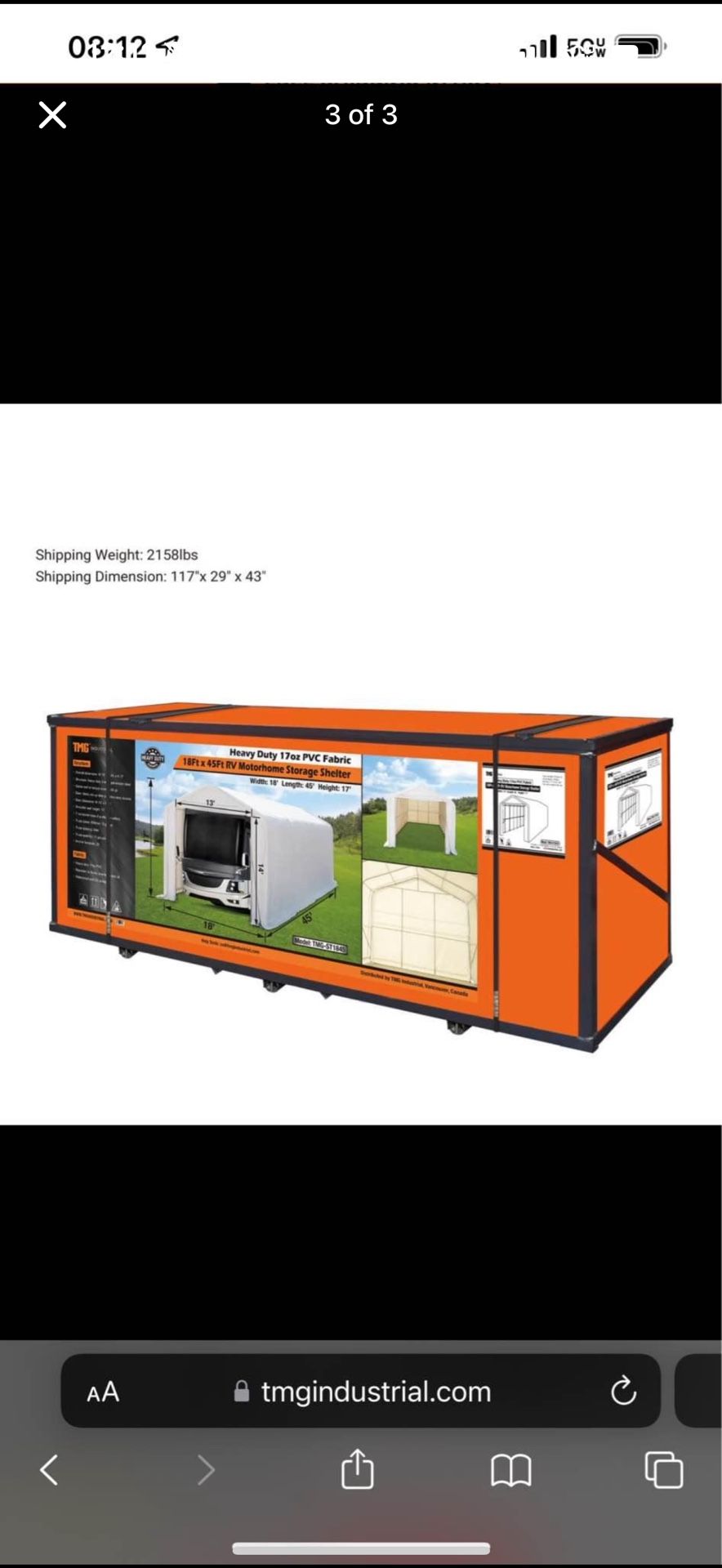RV STORAGE COVER 