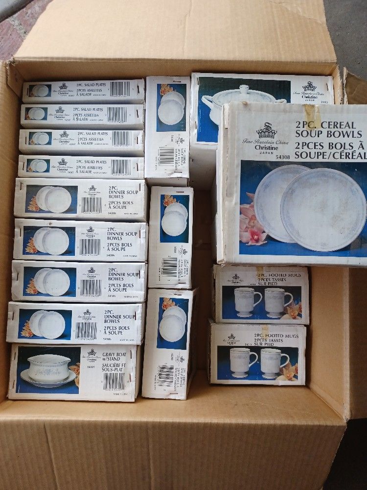 Individual Boxes Of Dishes $250.00 For 80 + Pieces Or Individually Sold @ $10.00 Each O.B.O