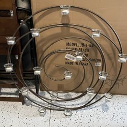 Large Iron Round Wall Tea Light Holder Bronze Colored