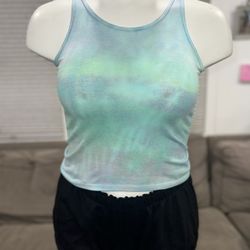 Handmade Tie Dye Tank Top Crop Top- Size M/L