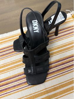 DNKY Black Strappy Heel