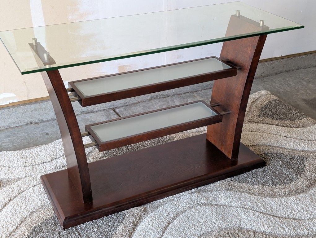 Glass Top Console Table (Like new)