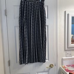 Michael Kors Black-And-White Polkadot Skirt
