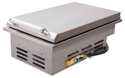 Bonfire Outdoor Kitchen Drop-In Single Side Burner with Lid for Outdoor BBQ Island, with Conversion Kit, 304 Stainless Steel, CBASSB