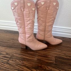 Pink Heart Boots