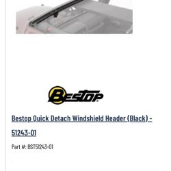 Jeep, JK, JKU, BesTop Header Windshield Channel, New, Missing Parts