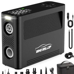 Brand New In The Box- 3X Faster Tire Inflator Portable Air Compressor, WindGallop 10-in-1 Cordless Air Pump for Car Tires, 150PSI Paddle Board Pump, S