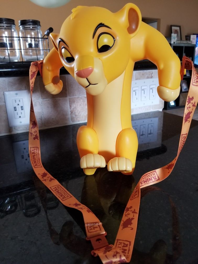 Disney Parks The Lion King Baby Simba Popcorn Bucket Preowned