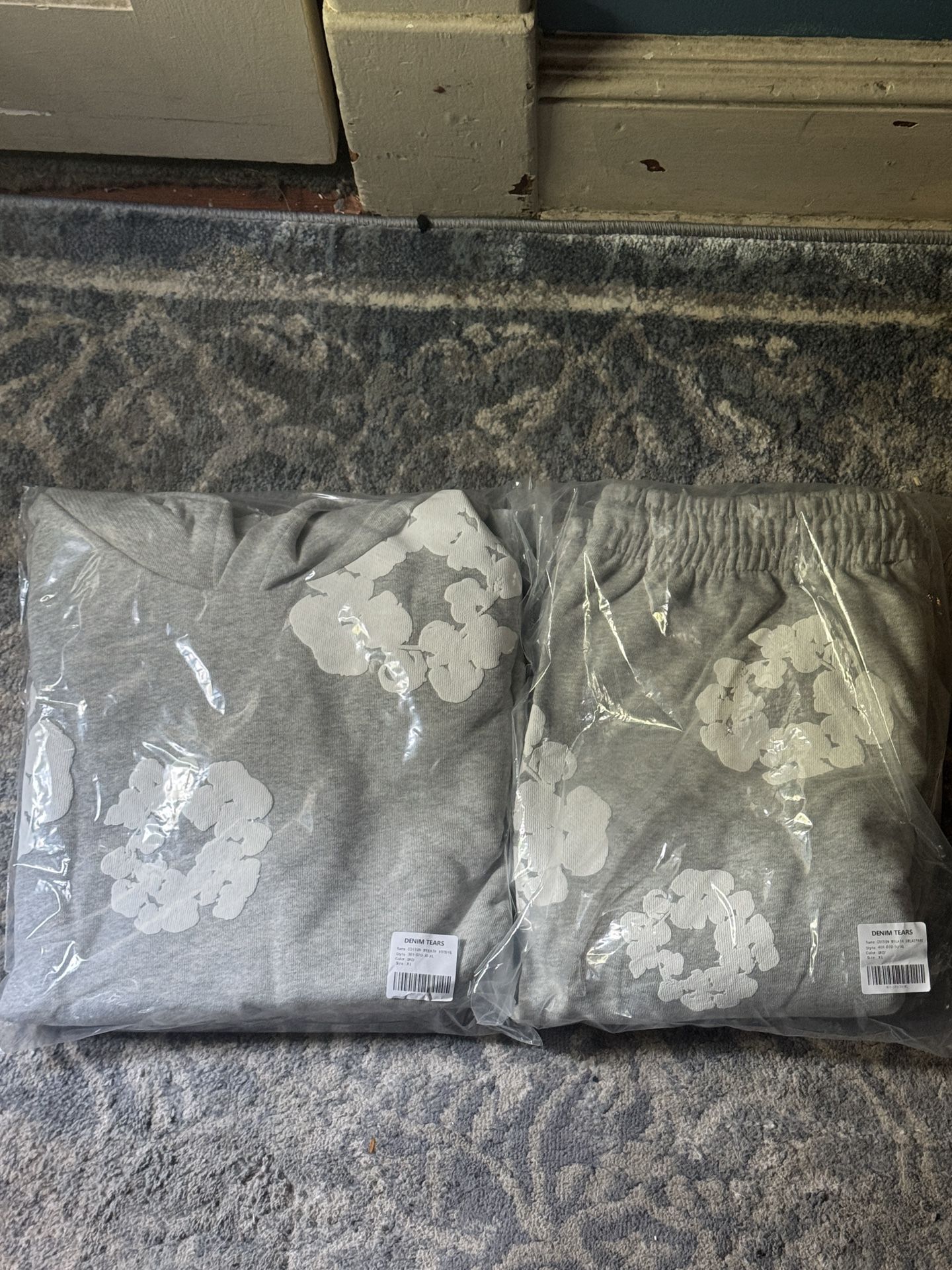 Denim Tears Grey Hoodie & Pants Set 