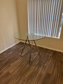 Glass dining room table