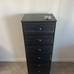 Furnulem Tall Dresser with 6 Drawers,Vertical Bedside End Table & Chest 