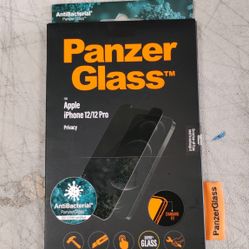 Screen Protector - Edge-to-Edge Tempered Glass w/ Anti-Microbial Surface and Cam Slider, Case Friendly & Easy Install - Privacy w/ Black Frame-BRWH-B0
