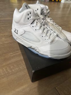 Jordan 5 white metallic new 9