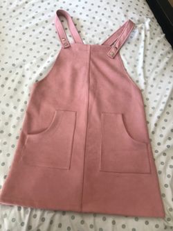 Size medium suede overall skirt