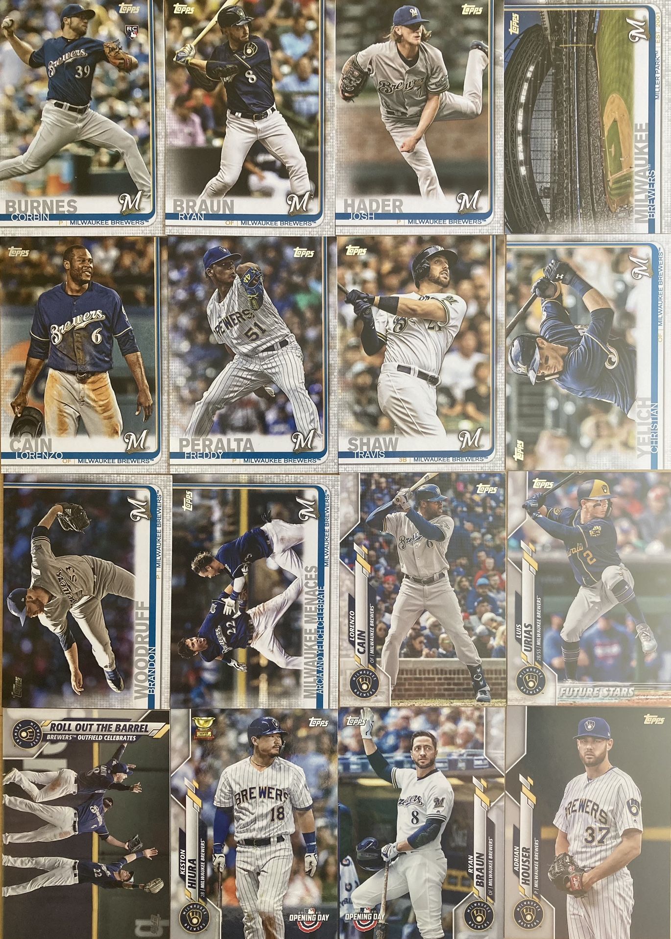 Milwaukee Brewers Baseball Cards 100 Total Cards