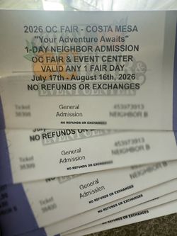 OC Fair Tickets