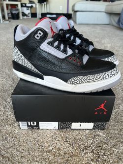 Air Jordan 3 Retro Black Cement 2018 Nike Size 10 OG Box CLEAN
