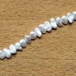 White Tiny Keishi Pearl Strand 
