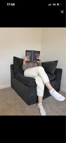 Dark grey accent chair