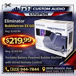 Eliminator Bubbletron EX GO Portable Battery Powered Bubble Machine With Remote Control 🚨 Payment Options Available 🚨 No Credit Needed 🚨 