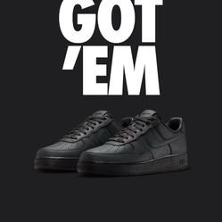 Triple Triple Black Air Force 1
