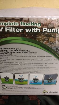 Floating UV filter with pump