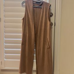 Brown Jacket No Sleeves