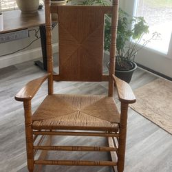Hardwood Woven Rocking Chair