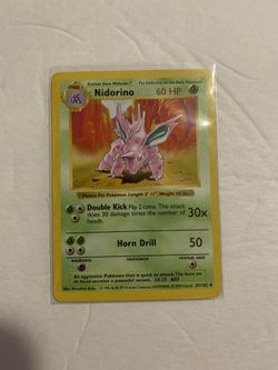 pokemon shadowless 1999 nidorino