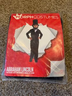 Brand New Kids Abraham Lincoln Halloween Costume (Age 4-6 / Size Small)