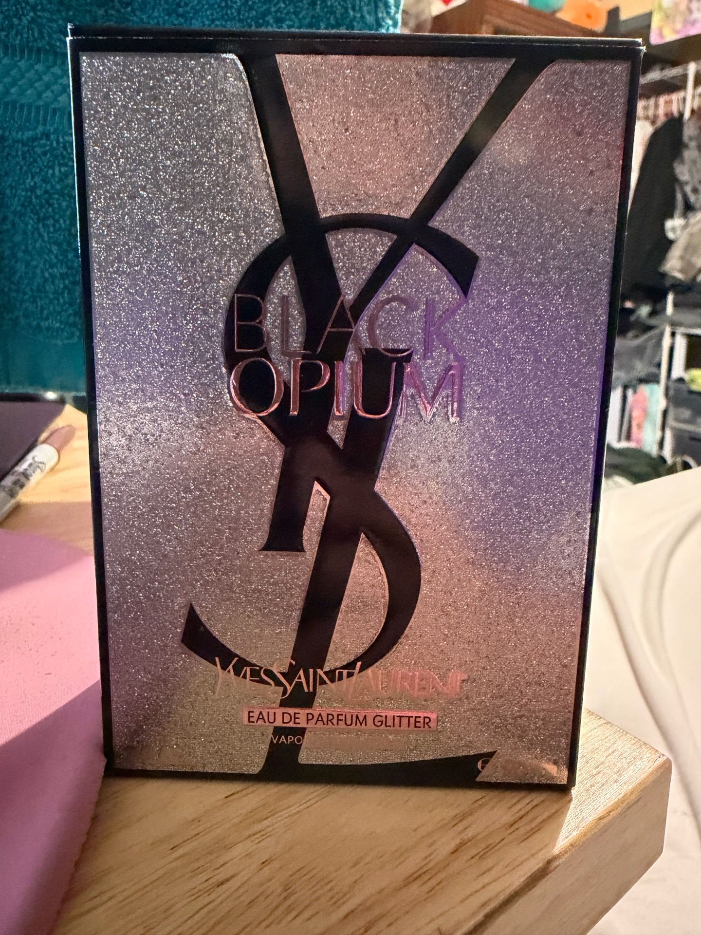 YSL black opium glitter new