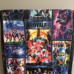 New Fortnite throw blanket 50” x 60”… New Never Used Only Took Out Of Package To Take The Photo.. it sells on Amazon for $19.99